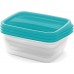 CURVER VEDO Set mit 3x1-l-Dosen, 20x14x6cm, hellblau 03505-051