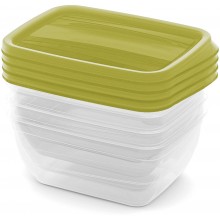 CURVER VEDO Set mit 4x0,75-l-Dosen, 16x12x7cm, grün 03508-313