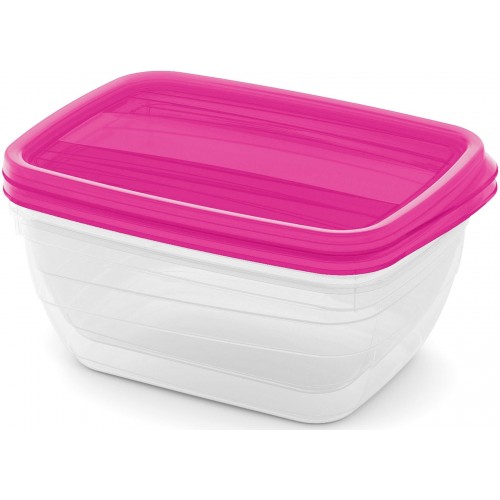 CURVER VEDO Set mit 2x1,3-l-Dosen, 20x14x8cm, hellrosa 03510-251