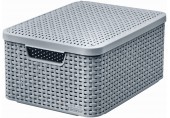 CURVER STYLE M Aufbewahrungsbox mit Deckel 39,3 x 29,3 x 18,7 cm hellgrau 03618-099