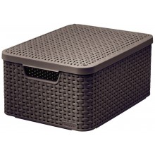 CURVER STYLE M Aufbewahrungsbox mit Deckel 39,3 x 29,3 x 18,7 cm dunkelbraun 03618-210