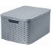 CURVER STYLE L Aufbewahrungsbox mit Deckel 44,5 x 33 x 24,8 cm hellgrau 03619-099