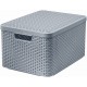 CURVER STYLE L Aufbewahrungsbox mit Deckel 44,5 x 33 x 24,8 cm hellgrau 03619-099