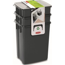 CURVER BIOBOX 2x10L+6L Abfallsortierset schwarz 08993-840