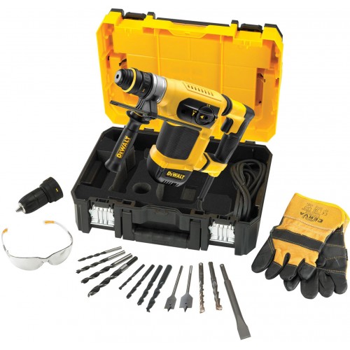 DeWALT Kombihammer Bohr.- & Meißelhammer SDS-Plus 1000W 4,2J 4,3Kg Koffer Zubehör D25414KT