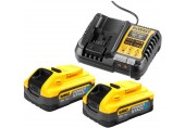 DeWALT DCB1104H2-QW PowerStack Akku-Kit 18V (2x5,0Ah) + Ladegerät
