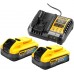DeWALT DCB1104H2-QW PowerStack Akku-Kit 18V (2x5,0Ah) + Ladegerät