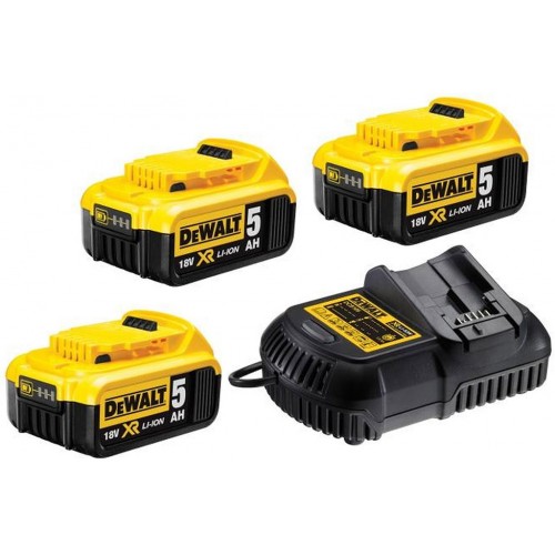 DeWALT DCB115P3-QW Akku-Kit XR Ladegerät DCB115 + 18V 3x5,0Ah