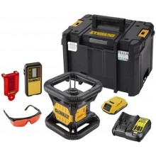 DeWALT DCE074D1R-QW Rotationslaser, Vertikal-Lot einfach, rot (18V/2,0Ah)