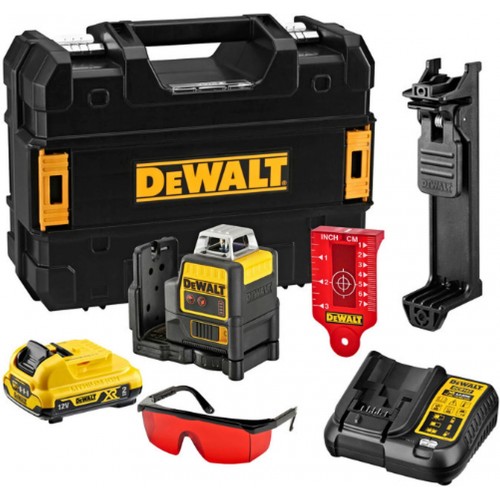 DeWALT DCE0811D1R-QW Linienlaser 2x360°, rot, XR (10,8V/1x2,0 Ah) Tstak