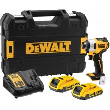 DeWALT DCF809D2T-QW Akku-Schlagschrauber 1/4" /190Nm, XR (18V/2x2,0Ah) Tstak