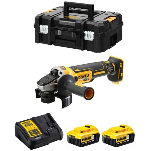 DeWALT DCG405P2-QW Akku - Winkelschleifer XR (18V/2x5,0Ah/125mm) Tstak