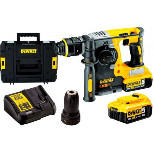 DeWALT DCH274P2T-QW Akku Kombihammer SDS-Plus (18V/2,1J/2x5,0Ah) Tstak II