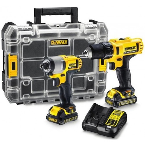 DeWALT DCK211C2T-QW Set DCD710 + DCF815 Akku-Schrauber DCD 710, DCF 815, 10.8 V 2x 1.3Ah