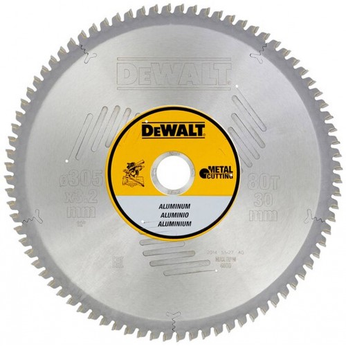 DeWALT DT1916-QZ Sägeblatt 305 x 30 mm für Aluminium, 80 Zähne