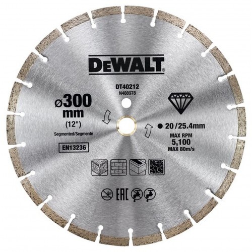 DeWALT DT40212-QZ Diamanttrennscheibe Eco1 Universal 300 x 25,4 mm