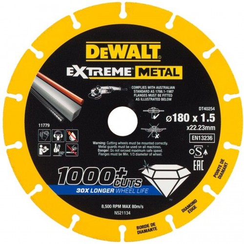 DeWALT DT40254-QZ Diamanttrennscheibe Extreme 180 x 22.2 mm
