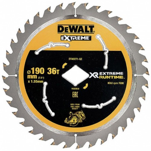 DeWALT DT40271-QZ Sägeblatt 190 mm 36Z Bohrung Diamantform für DCS577 DeWALT DT40271-QZ Sägeblatt 190 mm 36Z Bohrung Diamantform für DCS577
