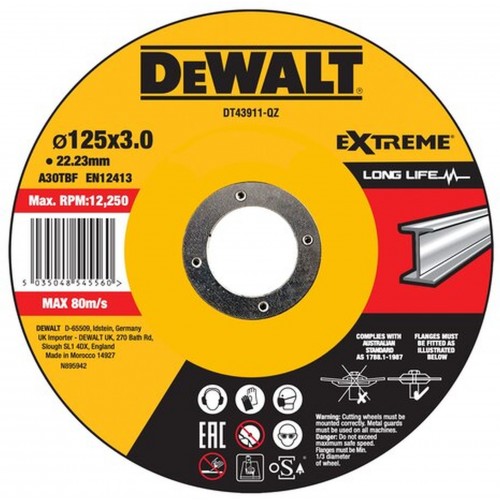 DeWALT DT43911-QZ Trennscheibe 125mm x 3.0mm x 22.23mm