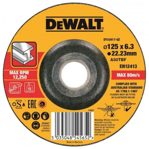 DeWALT DT43917-QZ Schruppscheibe Metall gekr 125x6,3mm