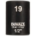 DeWALT DT7537-QZ Steckschlüssel kurz 19mm 1/2 Schlagfest