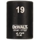 DeWALT DT7537-QZ Steckschlüssel kurz 19mm 1/2 Schlagfest