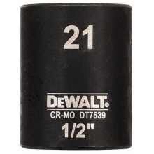 DeWALT DT7539-QZ Steckschlüssel kurz 21mm 1/2 Schlagfest