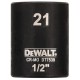 DeWALT DT7539-QZ Steckschlüssel kurz 21mm 1/2 Schlagfest