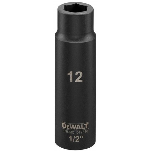 DeWALT DT7546-QZ Steckschlüssel Lang 12mm 1/2 schlagfest DeWALT DT7546-QZ Steckschlüssel Lang 12mm 1/2 schlagfest