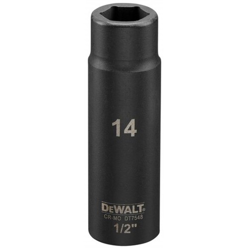 DeWALT DT7548-QZ Steckschlüssel Lang 14mm 1/2 schlagfest DeWALT DT7548-QZ Steckschlüssel Lang 14mm 1/2 schlagfest
