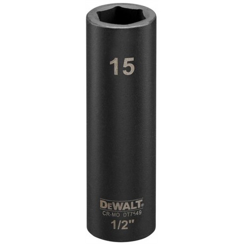 DeWALT DT7549-QZ Steckschlüssel Lang 15mm 1/2 schlagfest DeWALT DT7549-QZ Steckschlüssel Lang 15mm 1/2 schlagfest