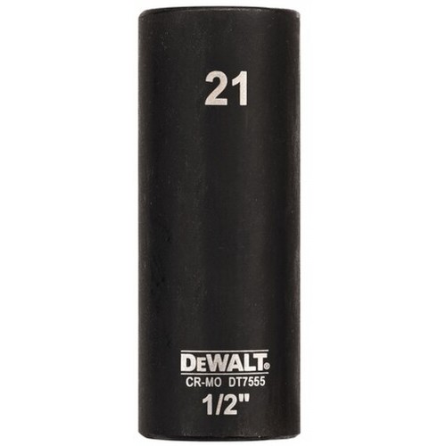DeWALT DT7555-QZ Steckschlüssel Lang 21mm 1/2 schlagfest DeWALT DT7555-QZ Steckschlüssel Lang 21mm 1/2 schlagfest