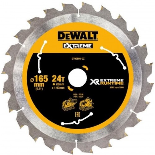 DeWALT DT99560-QZ Kreissägeblatt Tauchkr. 165 x 20mm 24WZ/FZ