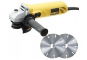 DeWALT DWE4016D2-QS Miniamoladora (730W/115mm) + 2x Diamantscheiben