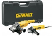 DeWALT DWE492TWIN2 Set mit DWE492 (230 mm) + DWE4157 (125 mm) Winkelschleifern mit Koffern