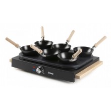 DOMO Wok-Party-Set, Gusseisen, 1000W DO8716W