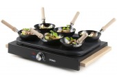 DOMO Elektrisches Pfannkuchen- & Wok-Gerät – 2-in-1, 1000 W DO8719W