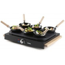 DOMO Elektrisches Pfannkuchen- & Wok-Gerät – 2-in-1, 1000 W DO8719W