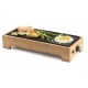 DOMO Bamboo Style Elektrischer Tischgrill Plancha (36x14cm/1000W) DO9270G