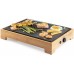 DOMO Bamboo Style Elektrischer Tischgrill Plancha (42x28cm/1800W) DO9271G
