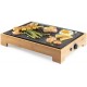 DOMO Bamboo Style Elektrischer Tischgrill Plancha (42x28cm/1800W) DO9271G