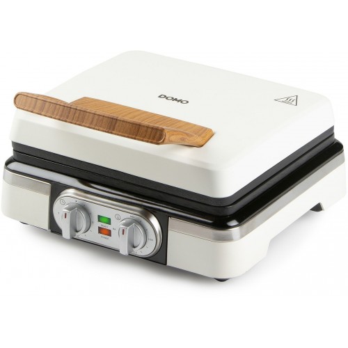 DOMO Waffeleisen 4x7 mit Thermostat und Timer, (1520 W), weiß DO9280W