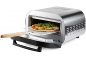 DOMO Genius Pizzaofen, Edelstahl, mit Backstein DO9289PZ