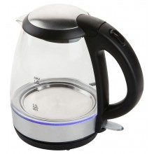 DOMO Wasserkocher schnurlos 1,2l, Schwarz, Silber DO9218WK