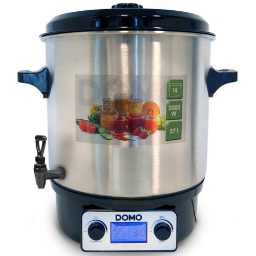DOMO Einkochtopf Edelstahl mit LCD, 27l, 2000W DO42325PC