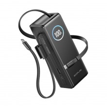 EcoFlow RAPID Powerbank (25 000 mAh, 170 W) 2×100 W integriertes USB-C-Kabel – Schwarz