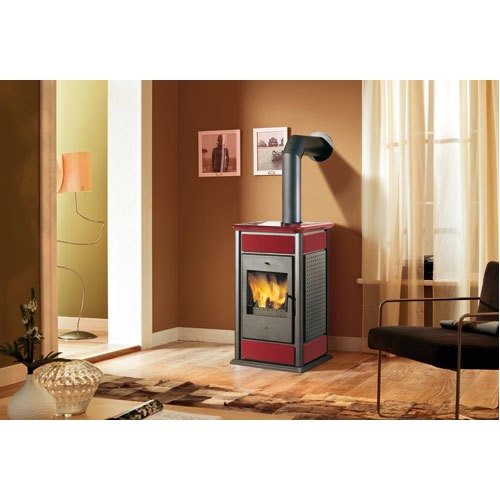 EDILKAMIN WARM/cz Holz-Kaminofen, Basis version, rot 624730 mit Kühlschleife EDILKAMIN WARM/cz Holz-Kaminofen, Basis version, rot 624730 mit Kühlschleife