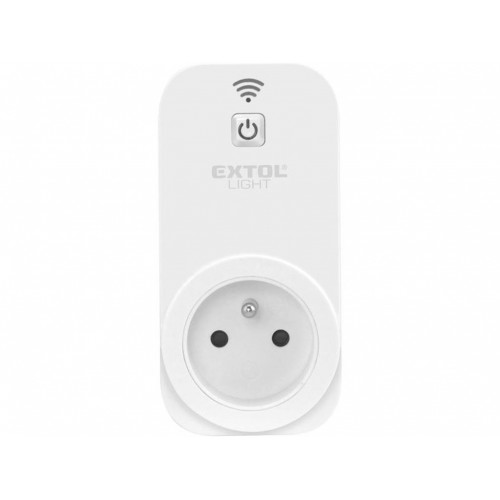 Extol Light W-LAN WiFi Steckdose mit App Steuerung von iOS und Android, 1 Stück, 43800