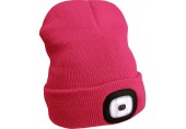 Wintermütze mit LED-Beleuchtung Rosa USB aufladbar