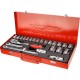 Extol Premium Steckschlüssel, Set 24 Stück, 1/2 Zoll, 8818365